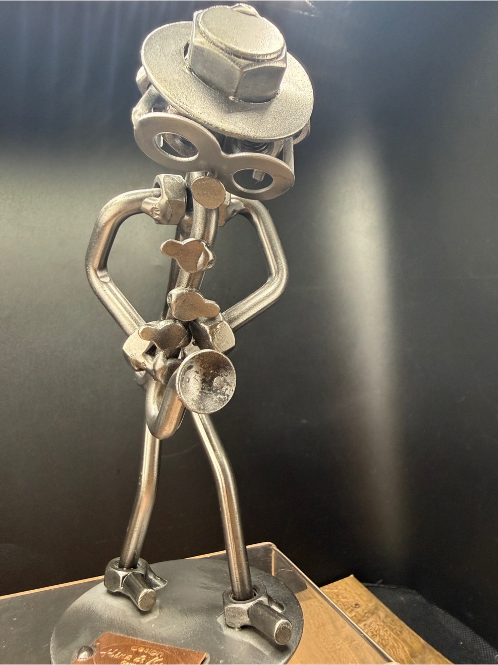 Hinz & Kunst Metal Saxophone Player Sculpture Germany Original